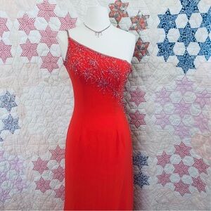 Gorgeous fairycore orange sunset maxi prom dress XS Small